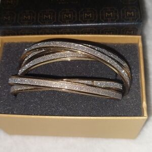 Monet Gold And Silver multi Bangle Bracelet